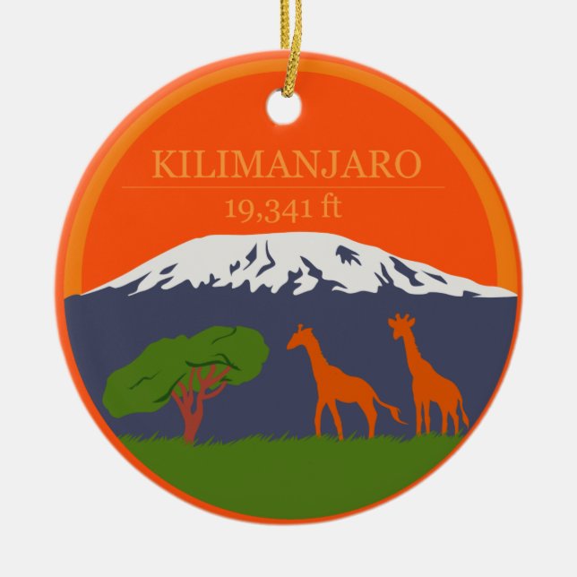Décoration En Céramique Altitude de Kilimanjaro (Devant)