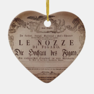 Décoration En Céramique Amadeus Mozart Opéra Le nozze di Figaro shabby