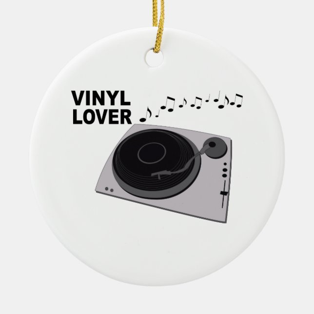 Décoration En Céramique Amant de vinyle (Devant)