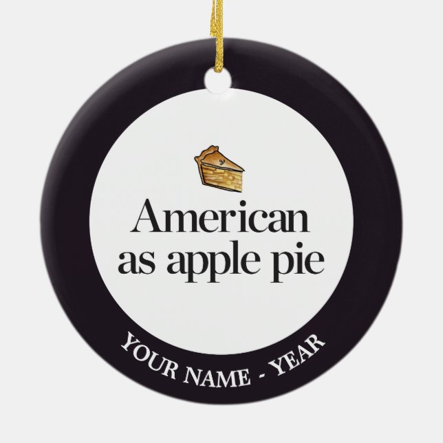Décoration En Céramique Américain comme tarte aux pommes (Dos)