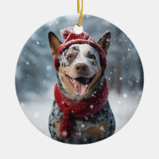 Décoration En Céramique American Australian Cattle Dog Keepsaké Noël