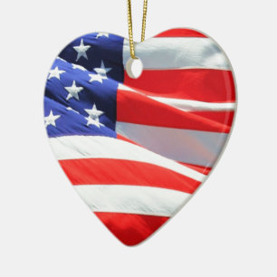 Décoration En Céramique American Flag, vous pouvez ajouter du texte et tél