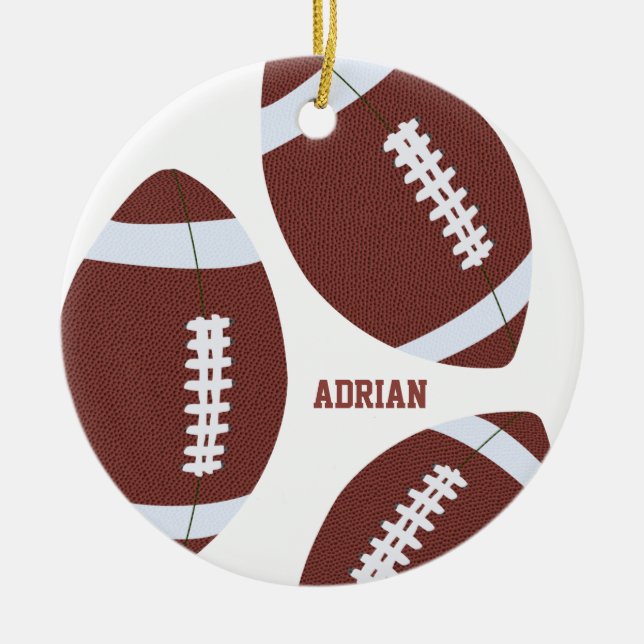 Décoration En Céramique American Football Gridiron Ball Personnalisé (Devant)
