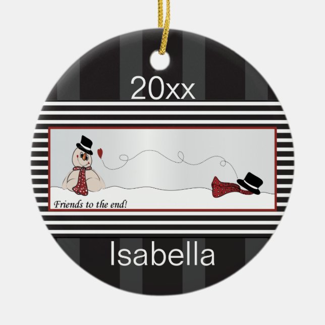 Décoration En Céramique Amis à la fin (Devant)