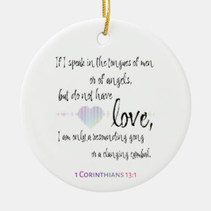 Décoration En Céramique Amour 1 Corinthiens 13:1