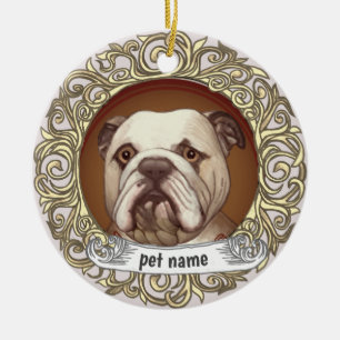 Décoration En Céramique Amour de Bulldog