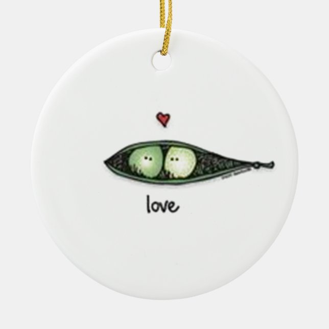 Décoration En Céramique Amour de Peapod (Devant)
