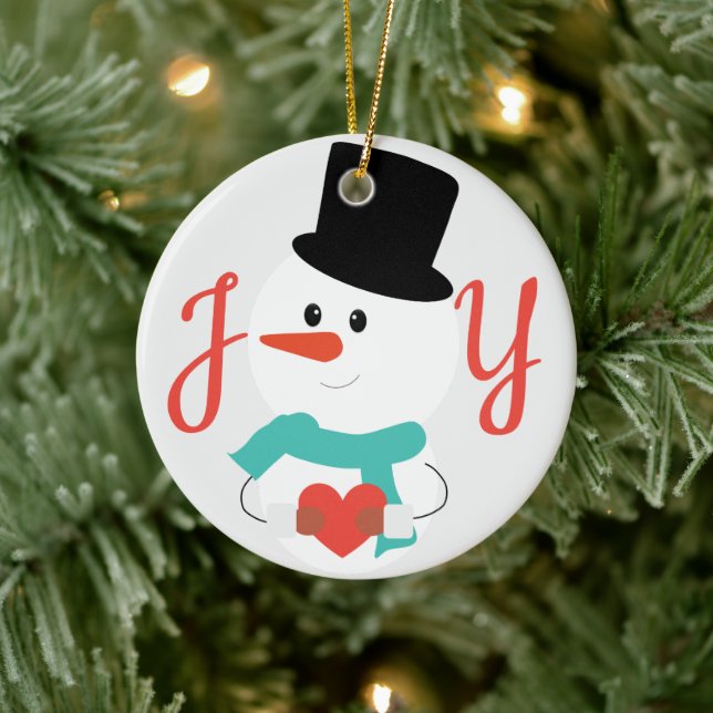 Décoration En Céramique Amour et JOIE | Mignonne motoneige d'hiver (Arbre)