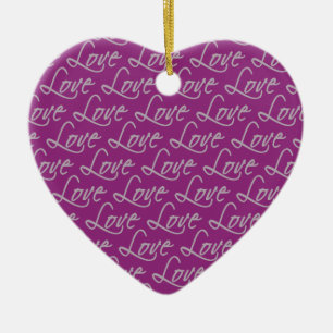 Décoration En Céramique Amour Texte ornement, personnaliser