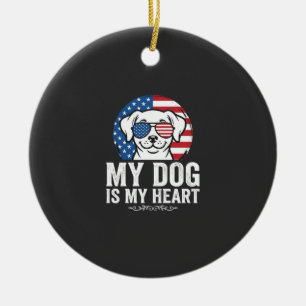 Décoration En Céramique Amoureux des chiens Mon chien est mon cœur