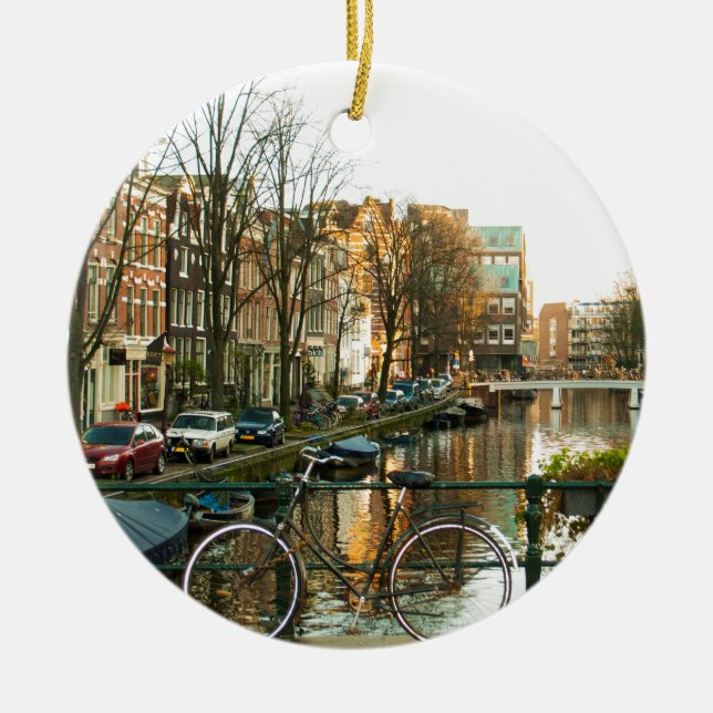 Décoration En Céramique Amsterdam Bicicle (Devant)