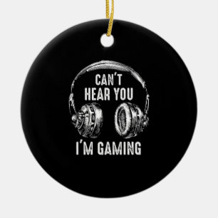 Décoration En Céramique Amusant Casque cadeau Gamer ne peut pas vous enten