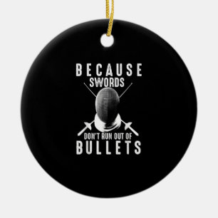 Décoration En Céramique Amusant Gift Cute Fencer Love Sword Fighter