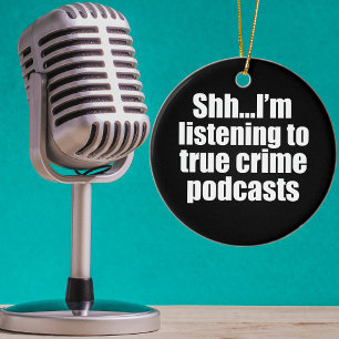 Décoration En Céramique Amusant Ventilateur Podcast de Crimes Vrais