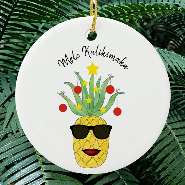 Décoration En Céramique Ananas Mele Kalikimaka (Créateur téléchargé)