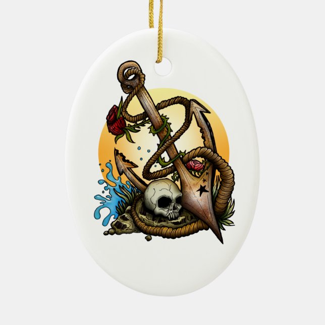 Décoration En Céramique Ancré (Dos)