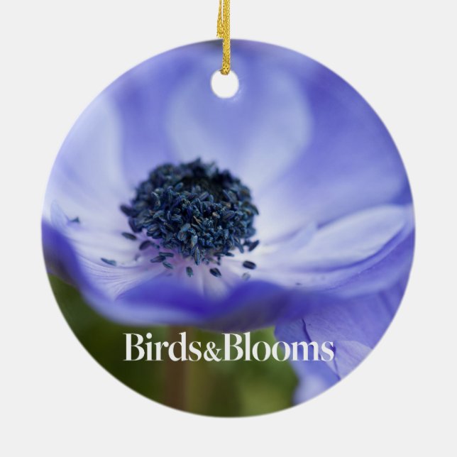 Décoration En Céramique Anémone bleue (Dos)
