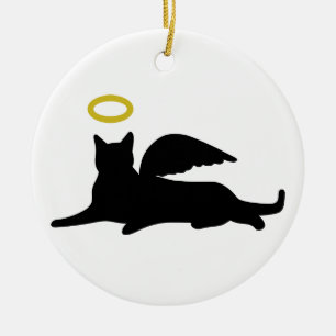 Décoration En Céramique Ange de chat