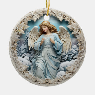 Décoration En Céramique Ange d'hiver