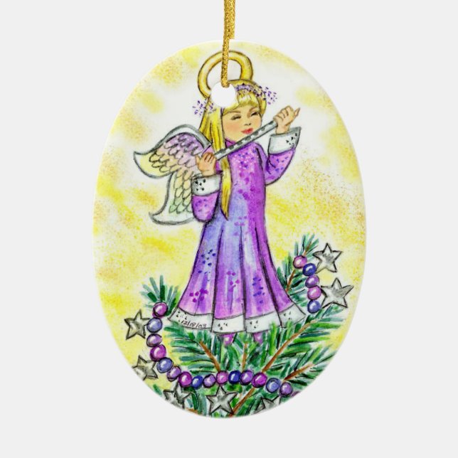 Décoration En Céramique Ange JL Biel de Noël d'Eloise (Devant)