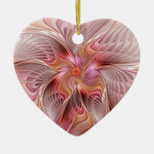 Décoration En Céramique Angel Abstrait Imaginaire coloré Fractal Art Heart