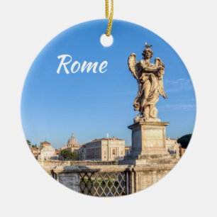 Décoration En Céramique Angel avec Couronne d'épines - Sant'Angelo, Rome