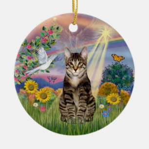 Décoration En Céramique Angel de nuage - Tabby Tiger Ange de chat