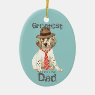 Décoration En Céramique Anglais Setter Papa Ornament en céramique