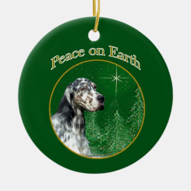 Décoration En Céramique Anglais Setter Peace 2 (Devant)