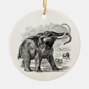 Décoration En Céramique Animal éteint personnalisé vintage de mammouth