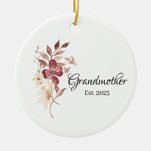 Décoration En Céramique Année d'arrivée de grand-mère  (Devant)
