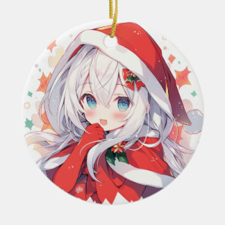 Décoration En Céramique Annime Noël Ornament, Cadeau Manga, Décor Anime