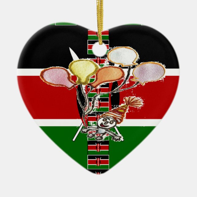 Décoration En Céramique anniversaire du Kenya (Devant)
