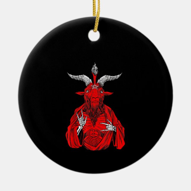 Décoration En Céramique Antéchrist Goat Satan Baphomet (Devant)