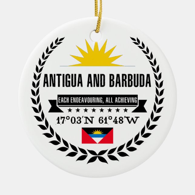 Décoration En Céramique Antigua-et-Barbuda (Devant)