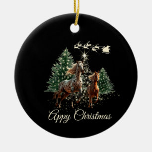 Décoration En Céramique Appaloosa Christmas