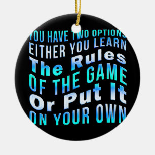 Décoration En Céramique Apprenez les règles du jeu drôle sarcastique gag