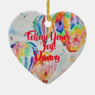 Décoration En Céramique Aquarelle de bain à bulles d'air chaud Nom de la 