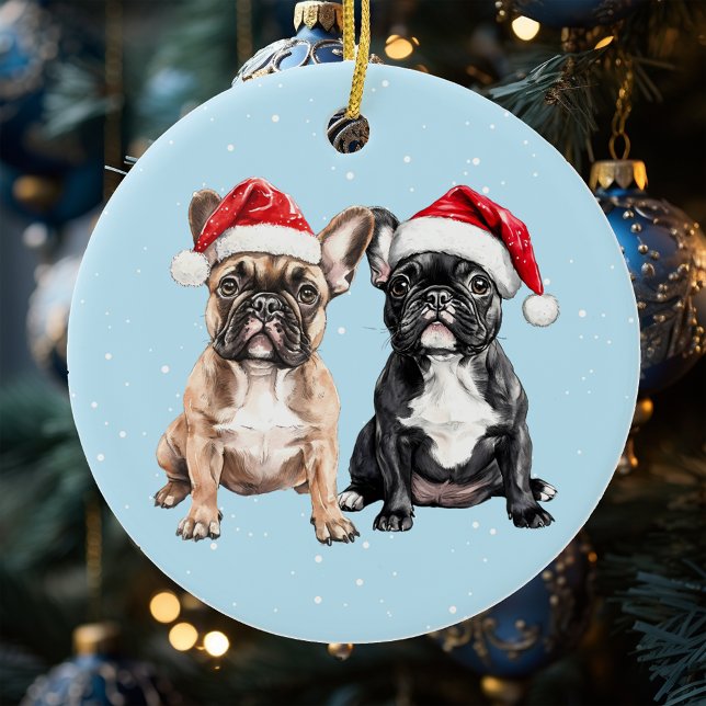 Décoration En Céramique Aquarelle de Noël des Bulgares français (Créateur téléchargé)