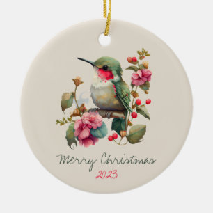 Décoration En Céramique Aquarelle douce Colibri Personnalisé
