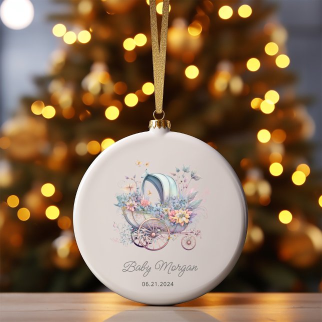 Décoration En Céramique Aquarelle Fairy Bébé Poussette (Créateur téléchargé)