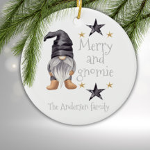 Aquarelle Gnome d'hiver sur Buffalo chèque Noël