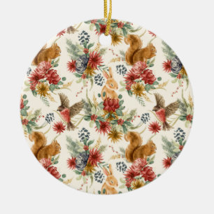 Décoration En Céramique Aquarelle rustique Bois Motif animal