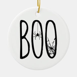 Décoration En Céramique Araignée BOO et toile d'araignée Halloween effraya