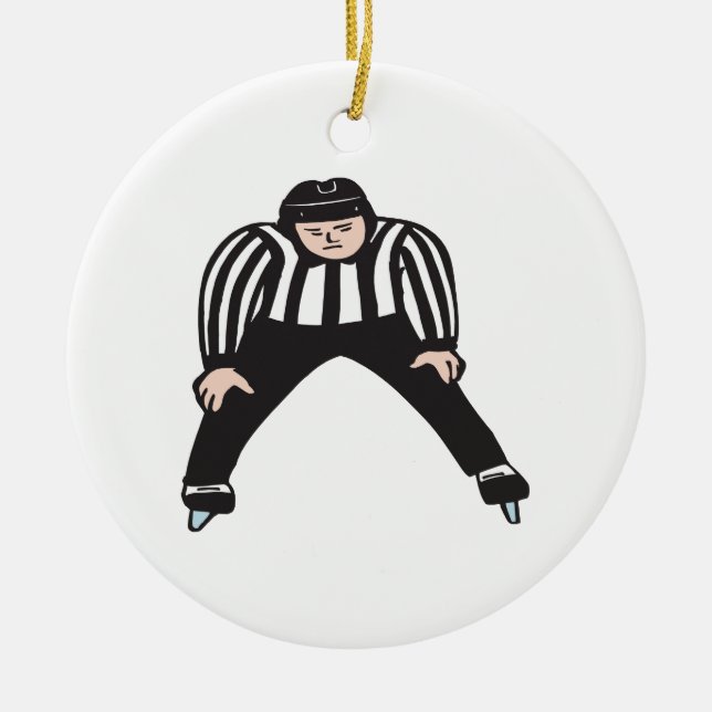 Décoration En Céramique Arbitre d'hockey (Devant)