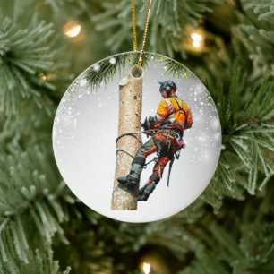 Décoration En Céramique Arboriste Arbre Chainsaw cool