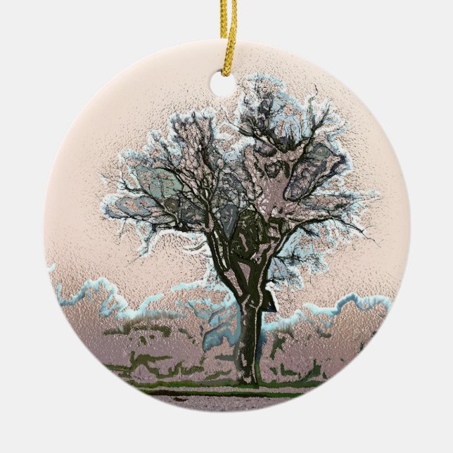 DÉCORATION EN CÉRAMIQUE ARBRE (Devant)