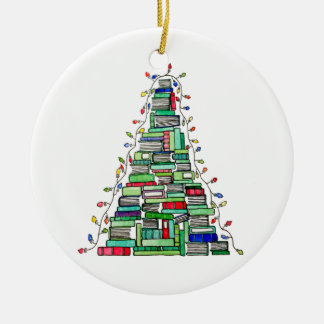 Décoration En Céramique Arbre 2017 de livre de Noël