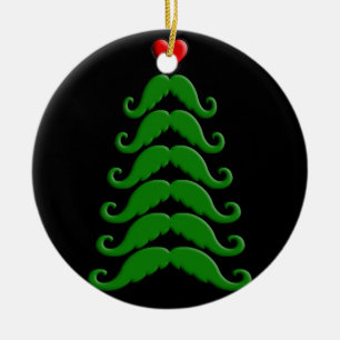Décoration En Céramique Arbre à moustaches de Noël