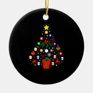 Décoration En Céramique Arbre de Noël Billiard